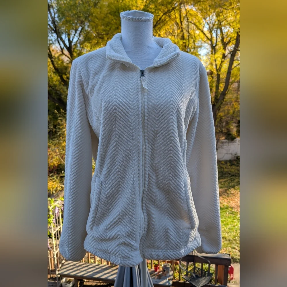 Free2B Butter Fleece Full-Zip Jacket, Creamy White, L NWOT - Picture 1 of 12